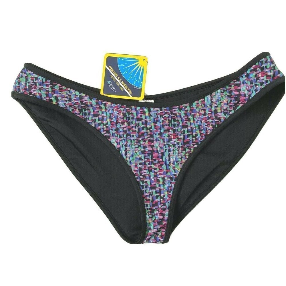 Fabletics Women's Size Small Bajan Bikini Swim Suit Bottoms Black Multi New